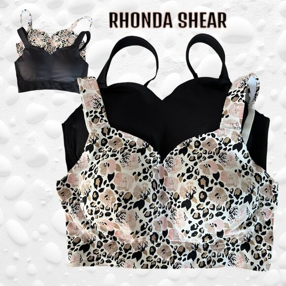 Rhonda Shear 2 Pack Sweetheart Neckline Body Bra Size L NWOT - Picture 1 of 5